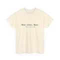 Natural Nice slice, Dave. golf quote T-shirt with navy print