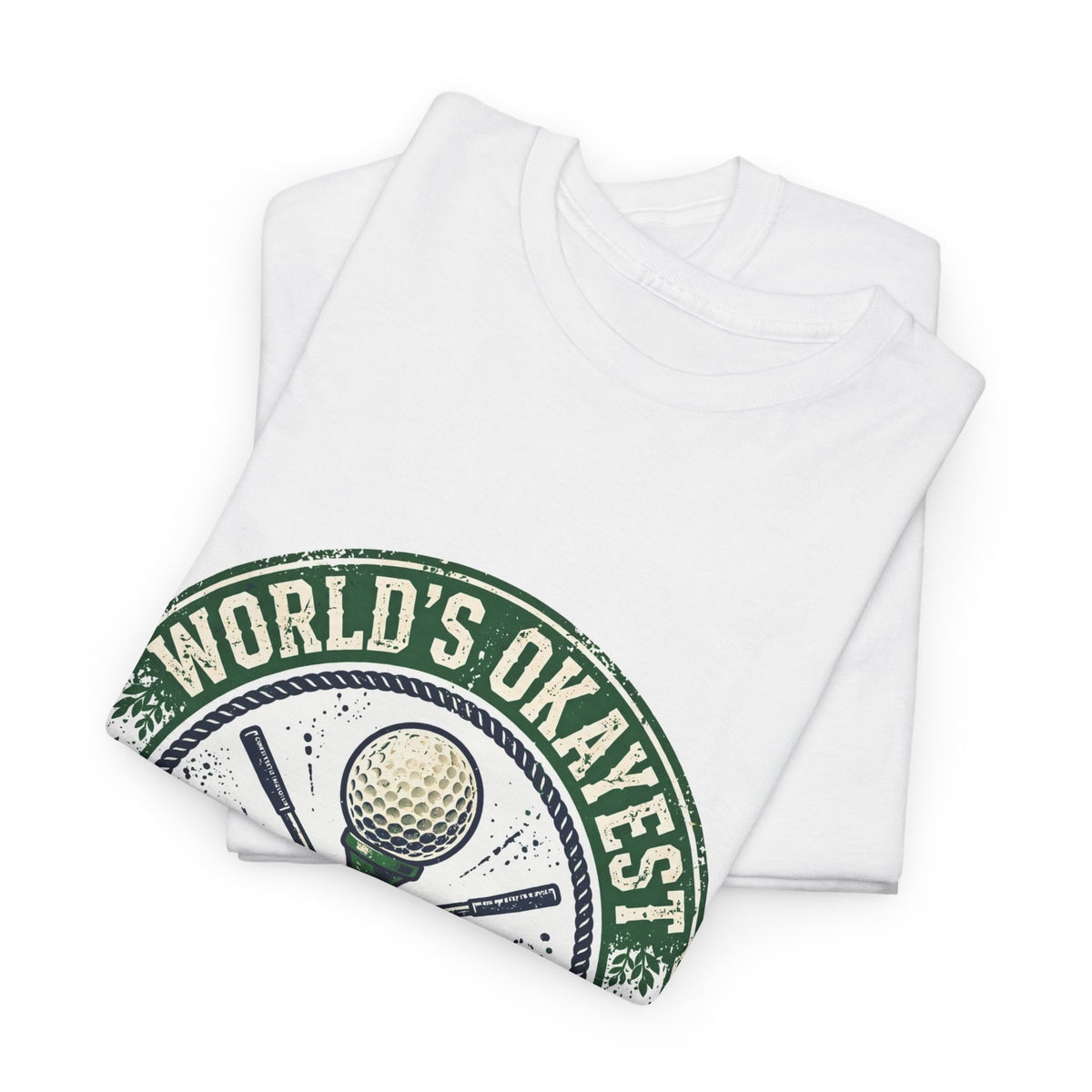 World’s Okayest Golfer T-Shirt – Funny Vintage Golf Badge Tee, Gift for Golf Lovers