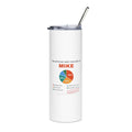 Personalized golf excuse chart tumbler with custom name, funny pie chart, straw and lid