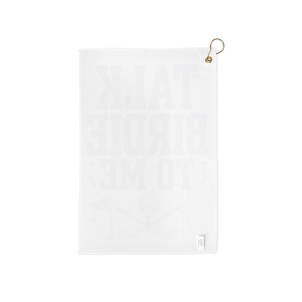 Talk Birdie To Me golf towel by HYTON Golf