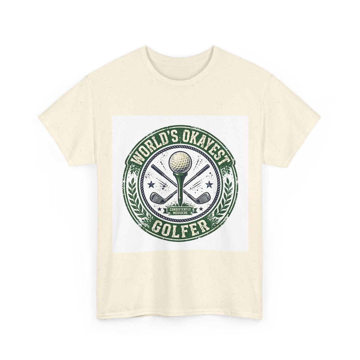 World’s Okayest Golfer T-Shirt – Funny Vintage Golf Badge Tee, Gift for Golf Lovers