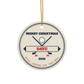 Personalized golf Christmas ornament with custom name and year