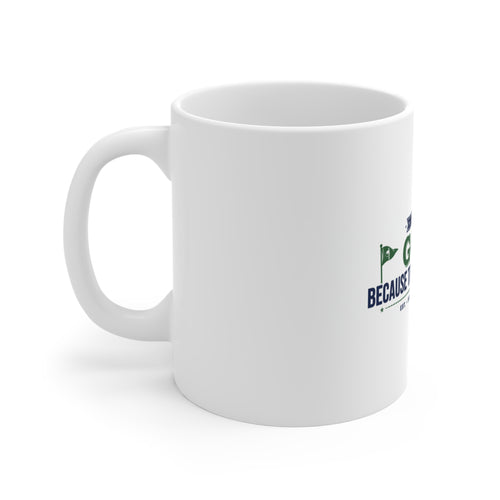 Golf Because Therapy Is Expensive Mug – Funny 11oz Golf Coffee Mug, Gift for Golfers